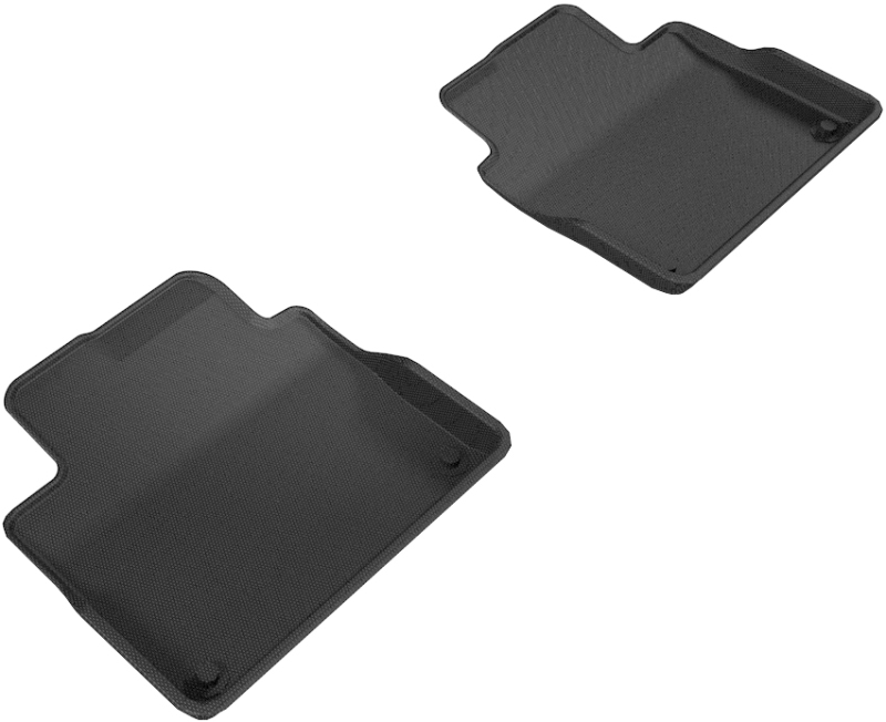 Volvo V90 Floor Mats - Rear - 3D MAXpider - Kagu - Black - `17-`19